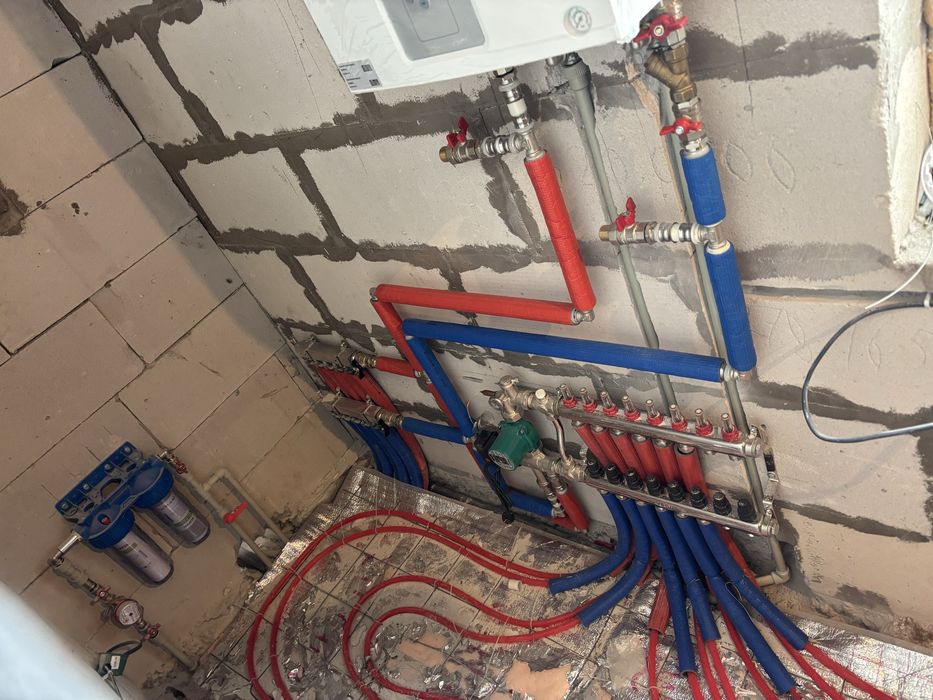 Монтаж отопления Павлодар Теплый пол. Монтаж котлов