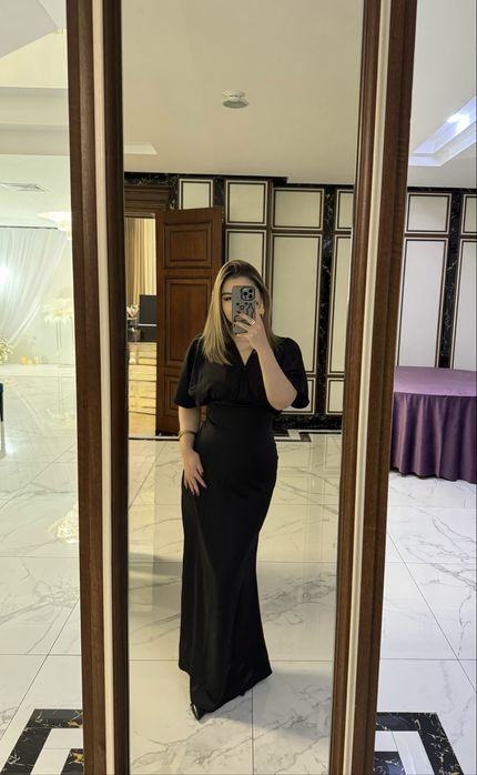 Чёрное платье, Стильное, качественная ткань.