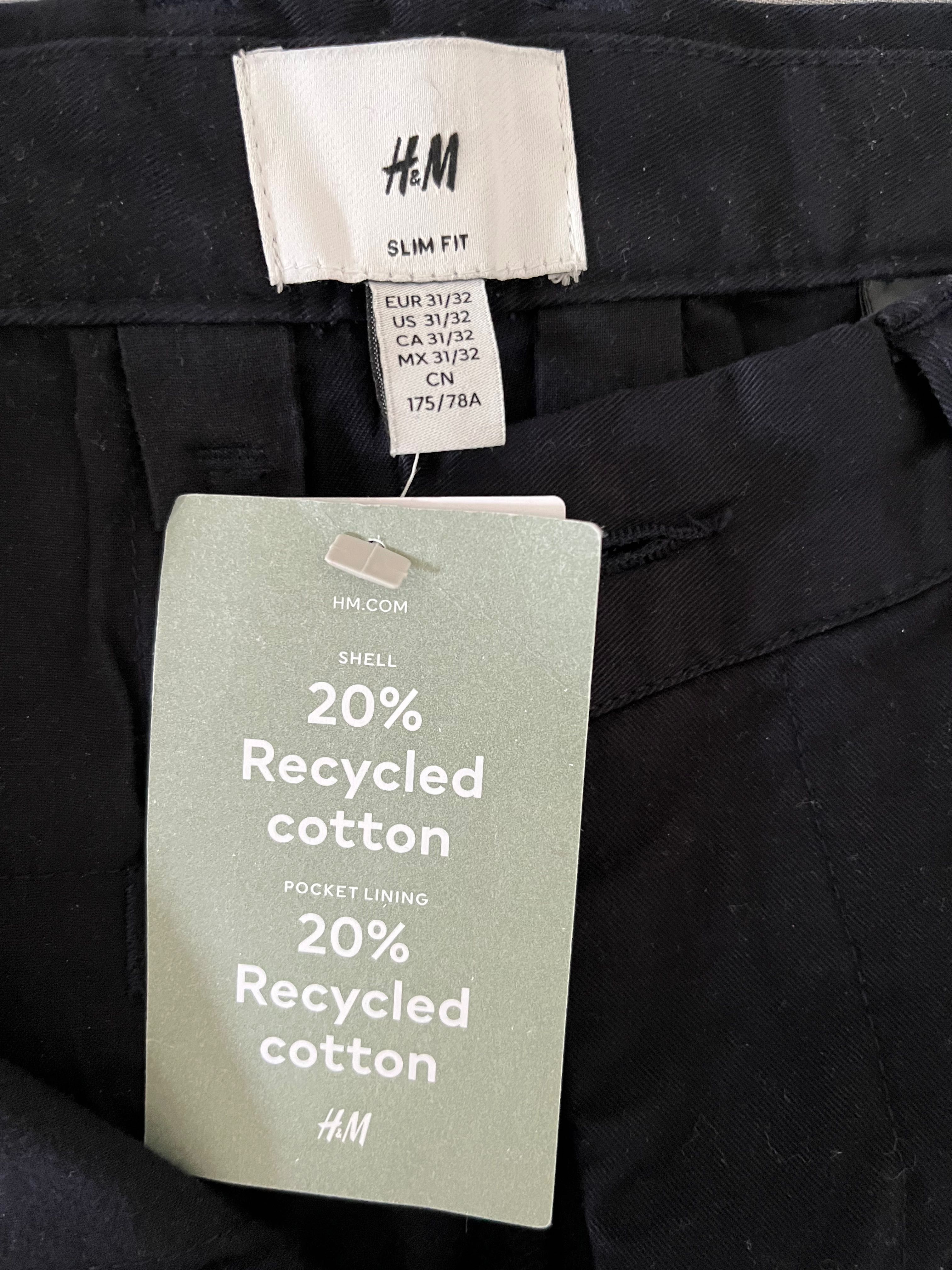 Нов Мъжки панталон H&M Slim Fit HM панталон 31/32 памук