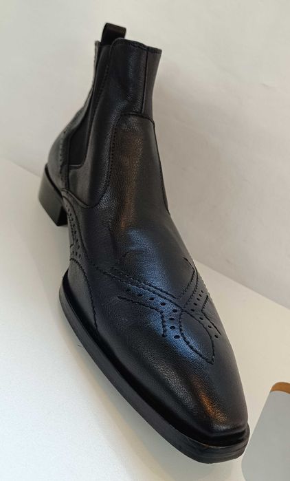 Ghete chelsea 45 de lux lucrate manual Gian Marco Venturi NOI piele