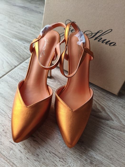 GENSHUO Sandale cu platformă și toc înalt pentru femei, mărimea 39 EU