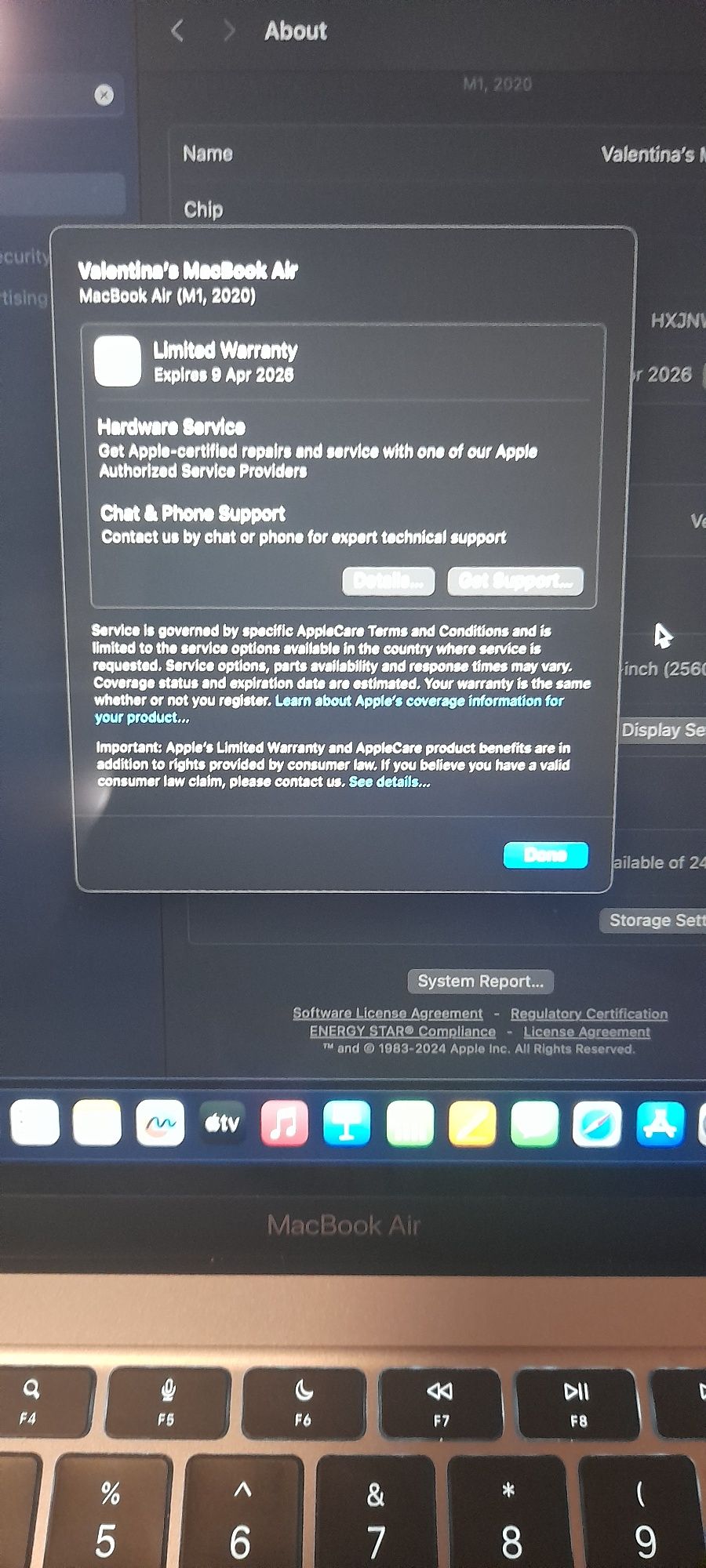 MacBook Air- чисто нов- 13-inch, 8gb memory, 256gb SSD