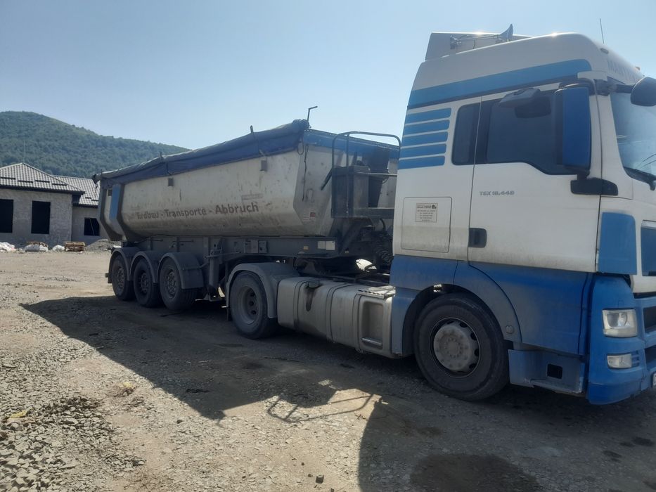 Vând ansamblu cap tractor MAN și semiremorca