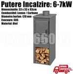 Semineu Soba Lemne Samotata Incalzire Camera 7kw LIVRAREA GRATUITA B01
