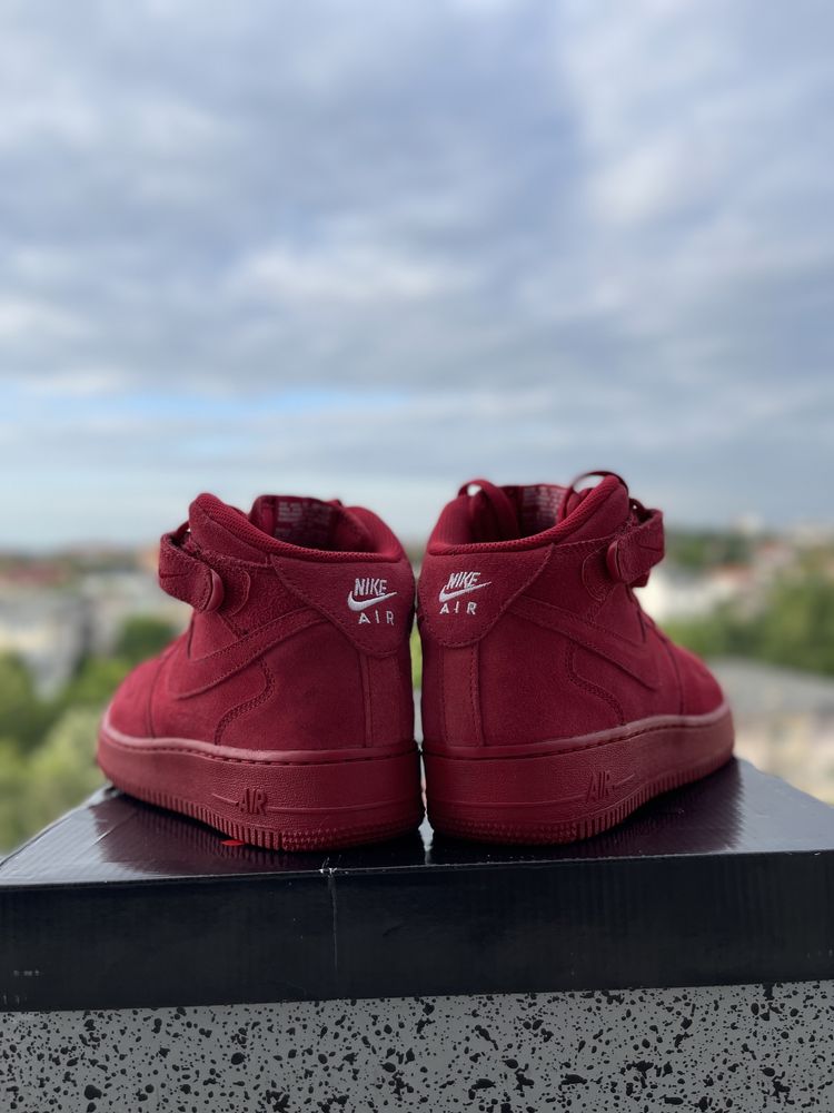 Nike Air Force 1 Mid - Red Suede (GS)