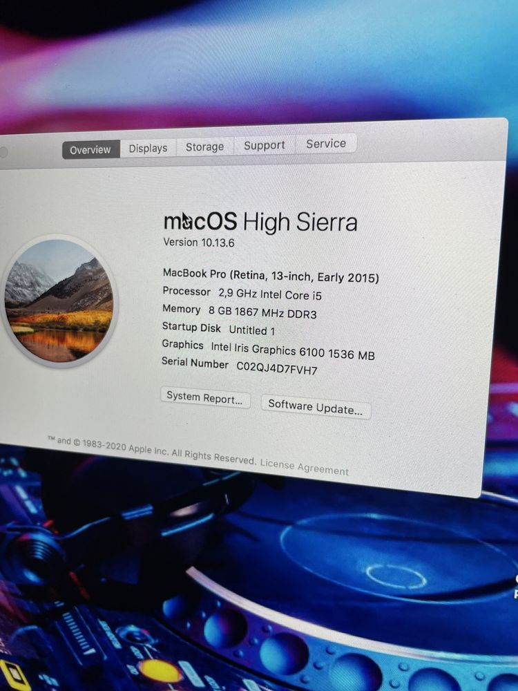 MacBook PRO 13 retina 500gb SSD