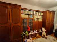 Mobilier living / biblioteca lemn masiv in stare excelenta