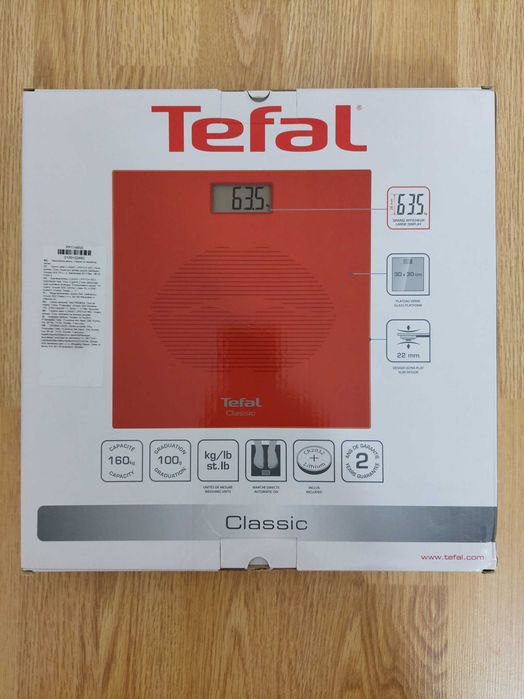 Cantar corporal Tefal Decor PP1149V0 160kg Lcd 30x30cm Rosu/Abstract