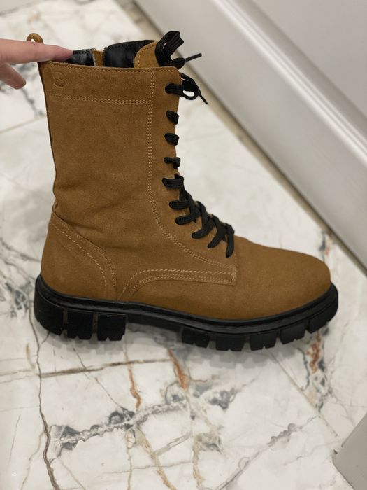 Зимни боти s. Oliver, естествена кожа-велур, 40 номер