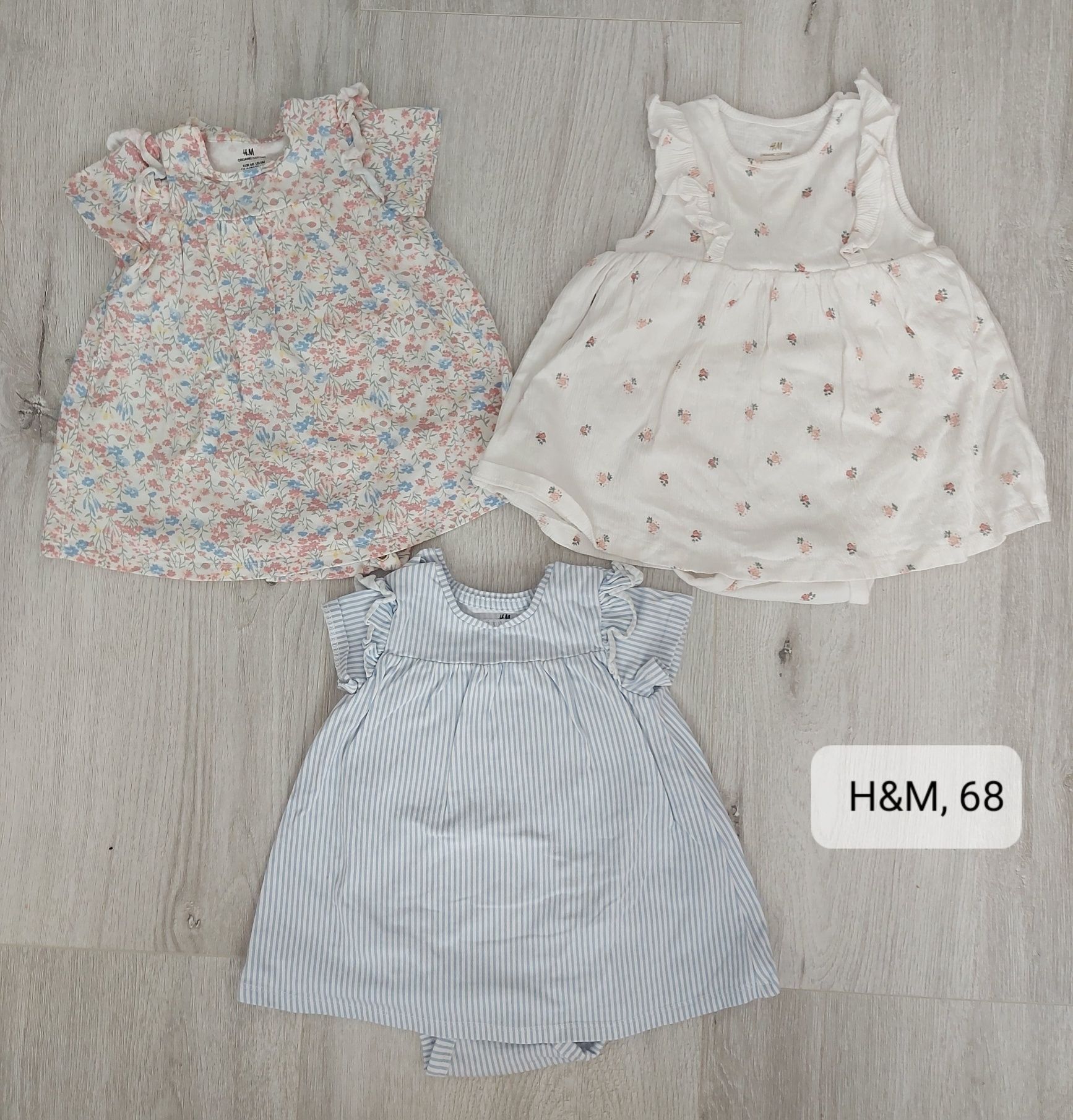 Set 3 rochii cu body ,h&m, 68