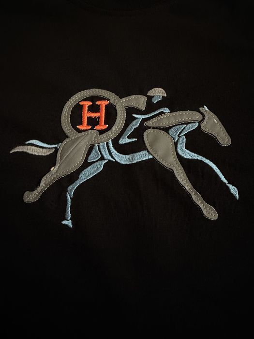 Hermès тениска — черна, размери S–XXL, нова