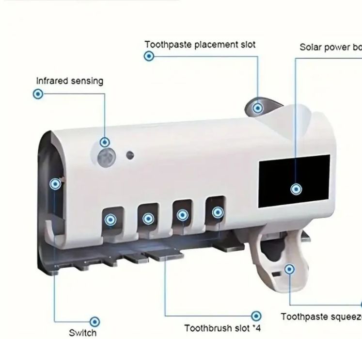 Dozator Pasta De Dinti, cu sterilizator UV