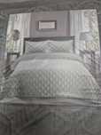 Set cuvertura 3 piese Mobexpert 260×240 cm + 2 fete perna 50×70 gri