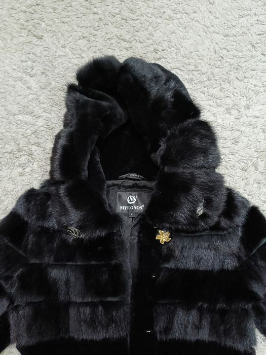 шуба мутон черный цвет