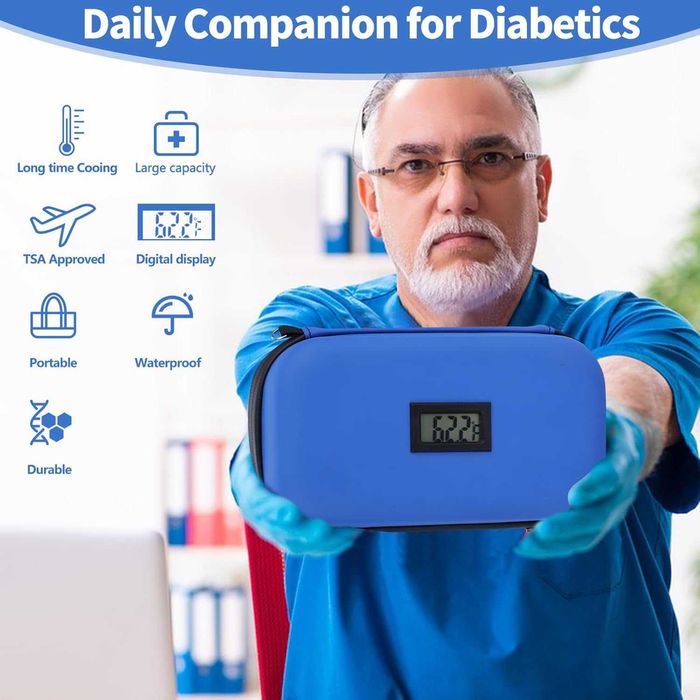 HIMDUZE 24часов охладител за инсулин и лекарства за пътуване с дисплей