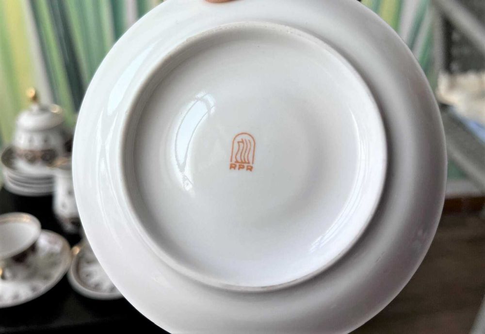 Кофейный сервиз "Диана" Рига. Костяной фарфор СССР