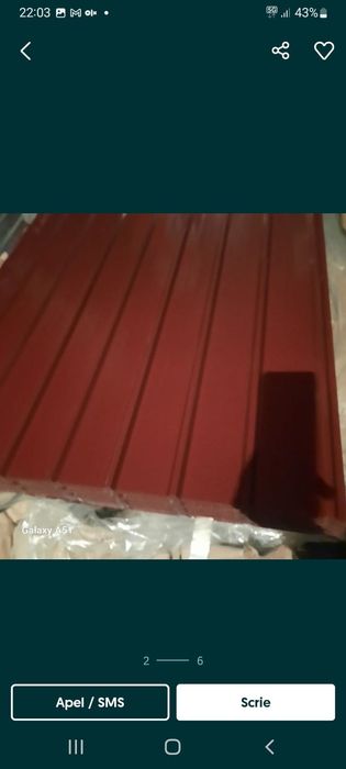 Vând tablă cutată gri antracit