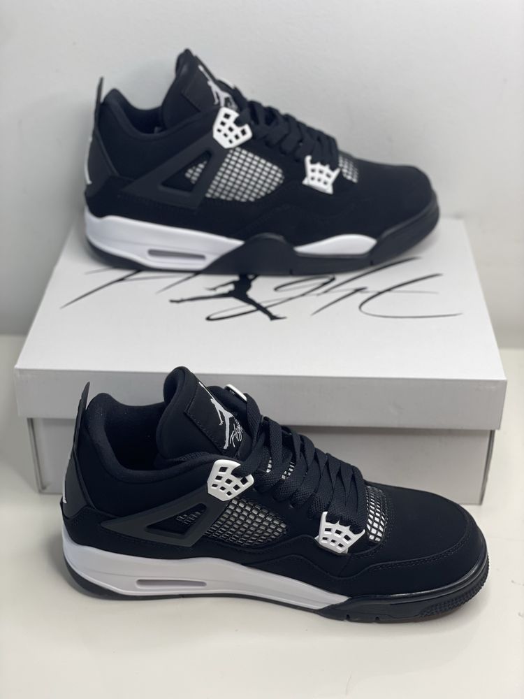 Air Jordan 4 White Thunder Retro Low Black Red/Blue/Yellow