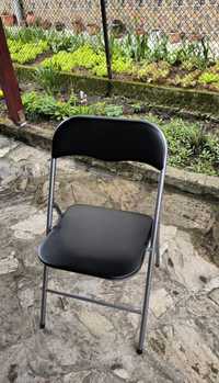 Комплект 6 стола згаваеми еко кожа Черен  от германия