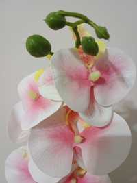 Orhidee artificială alb cu roz