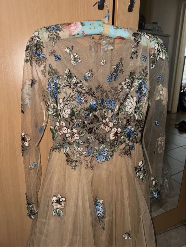 Rochie de seara cu broderie si pietre