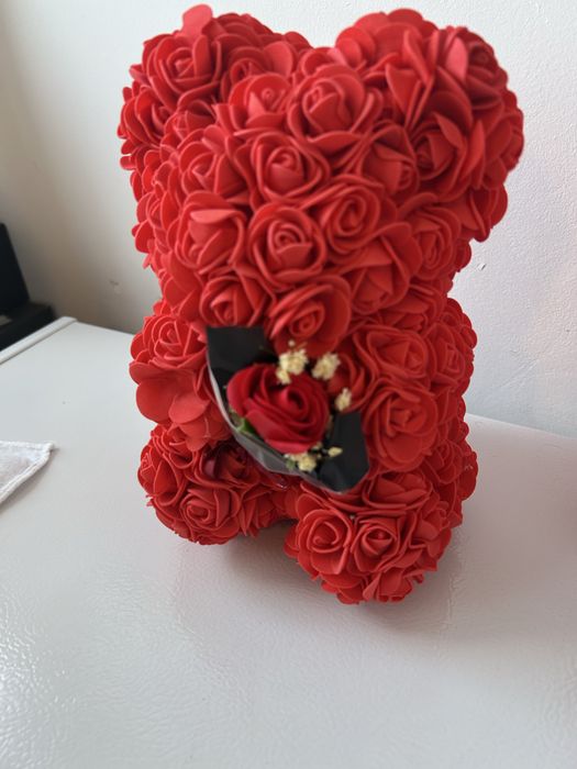Vand urs din trandafiti de spuma, urs floral 28 cm