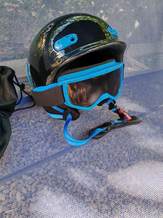 Set casca și ochelari ski copii