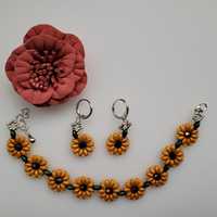 Set bijuterii handmade "Floarea Soarelui"