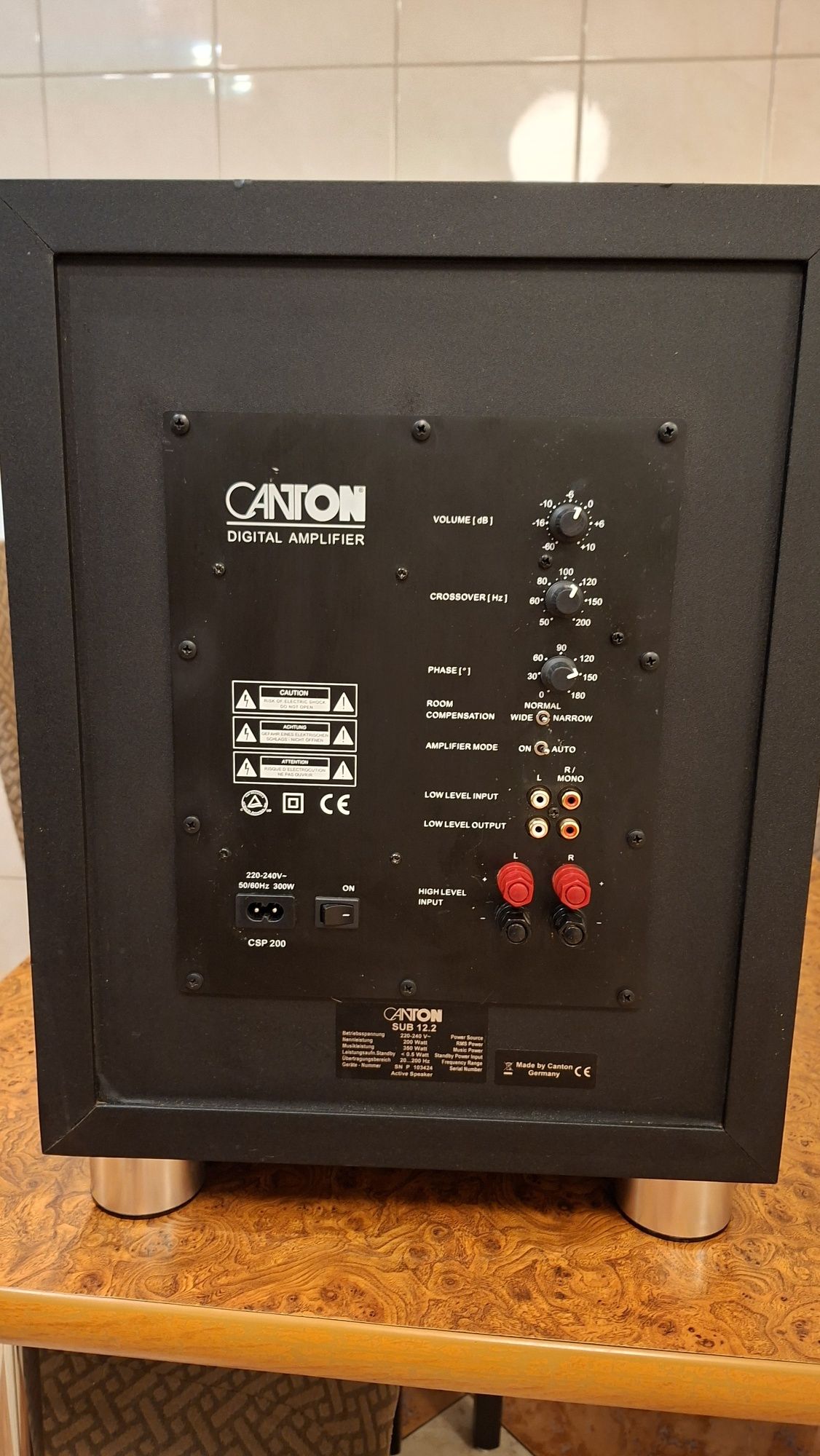 Subwoofer activ canton sub  12.2