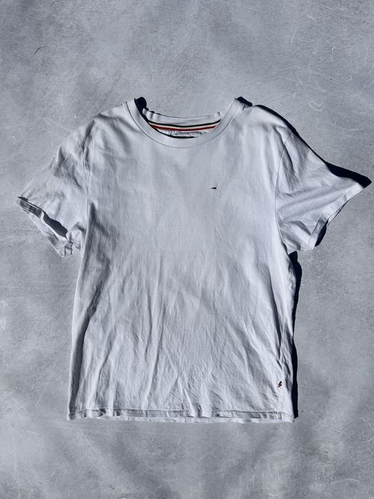 Tricou Tommy Hilfiger Jeans barbati clasic basic alb marimea M