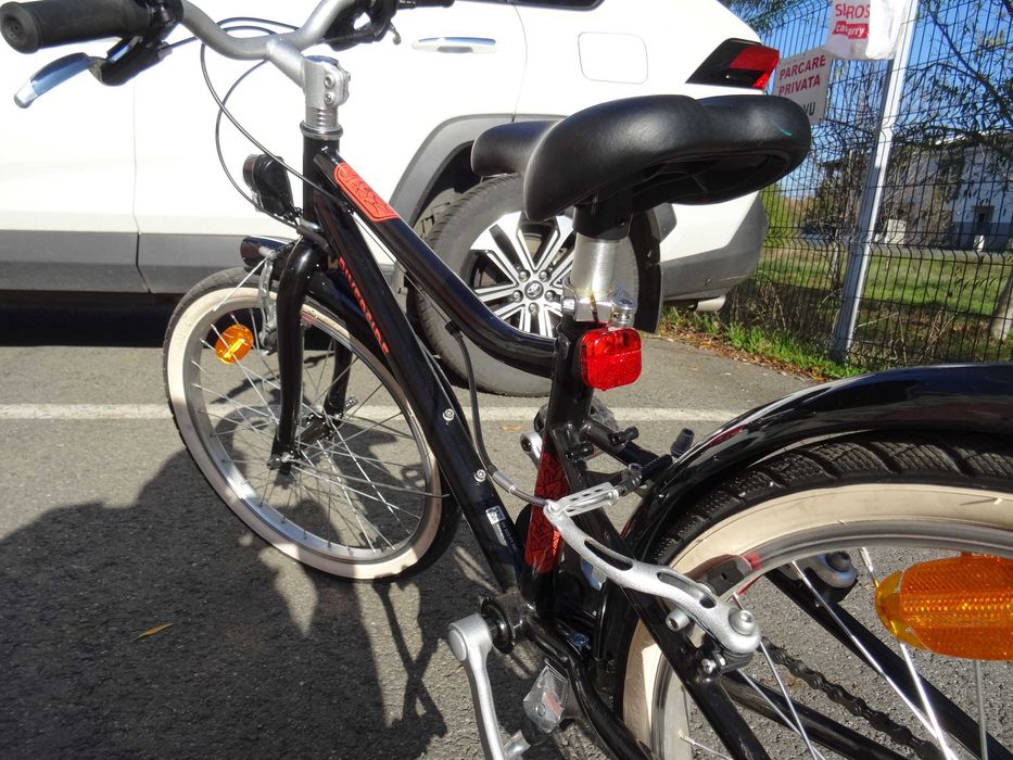 Bicicletă Copii 20", Riverside 500, 6-9ani cu Roți Ajutătoare