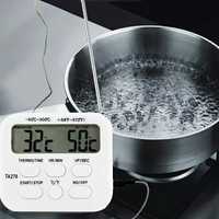 Кухонный Термометр, таймер с зондом, цифровой термометр для духовки