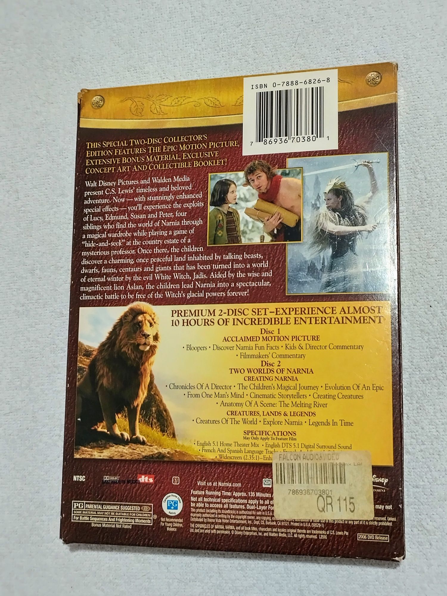 DVD (x2) Cronicile Din Narnia. Leul, Vrajitoarea Si Dulapul