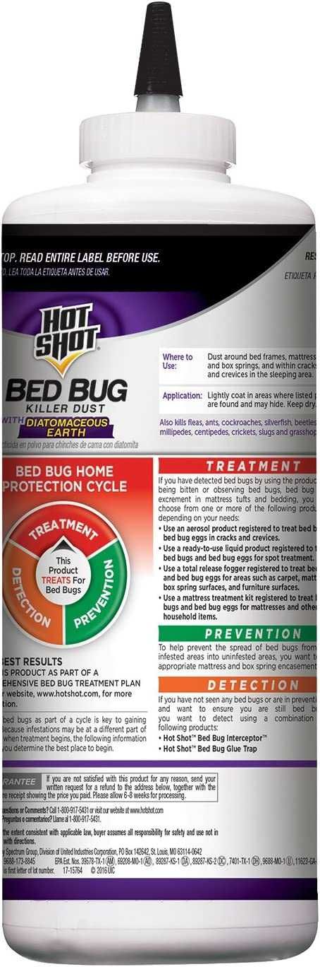 Супер средство от клопов мощный Hot Shot Bed Bug Killer Dust