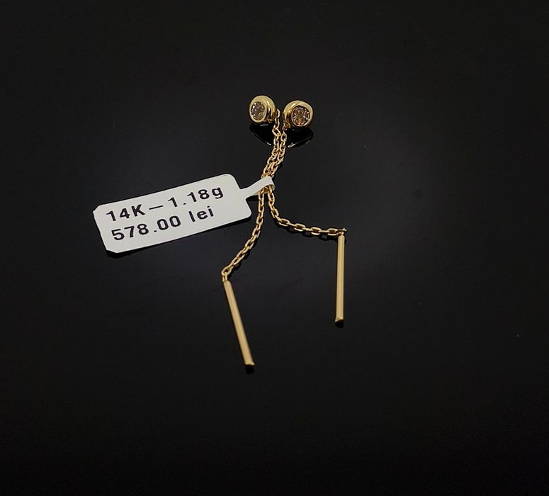 Bijuteria Royal cercei din aur 14k 1.18 gr