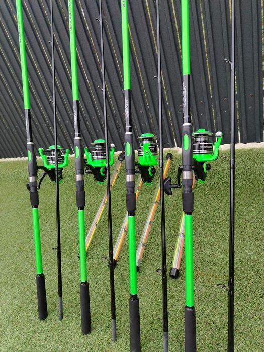 SET 4 Lansete carbon FEEDER Fl Aqua FORCE 3m + 4 Mulinete Qc 6000 7 ru