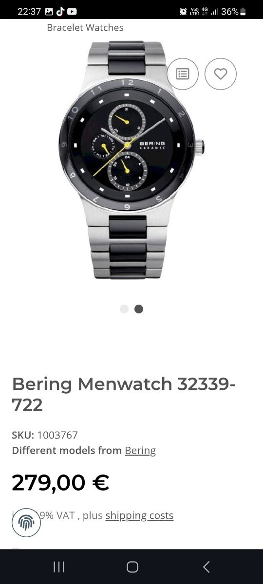 Vând Ceas Bering Ceramic