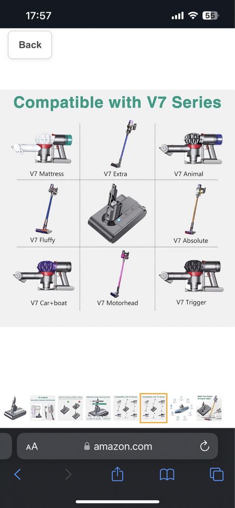Батерии за прахосмукачки Dyson V6, V7,V8,V10  и V11 и за  roomba 500