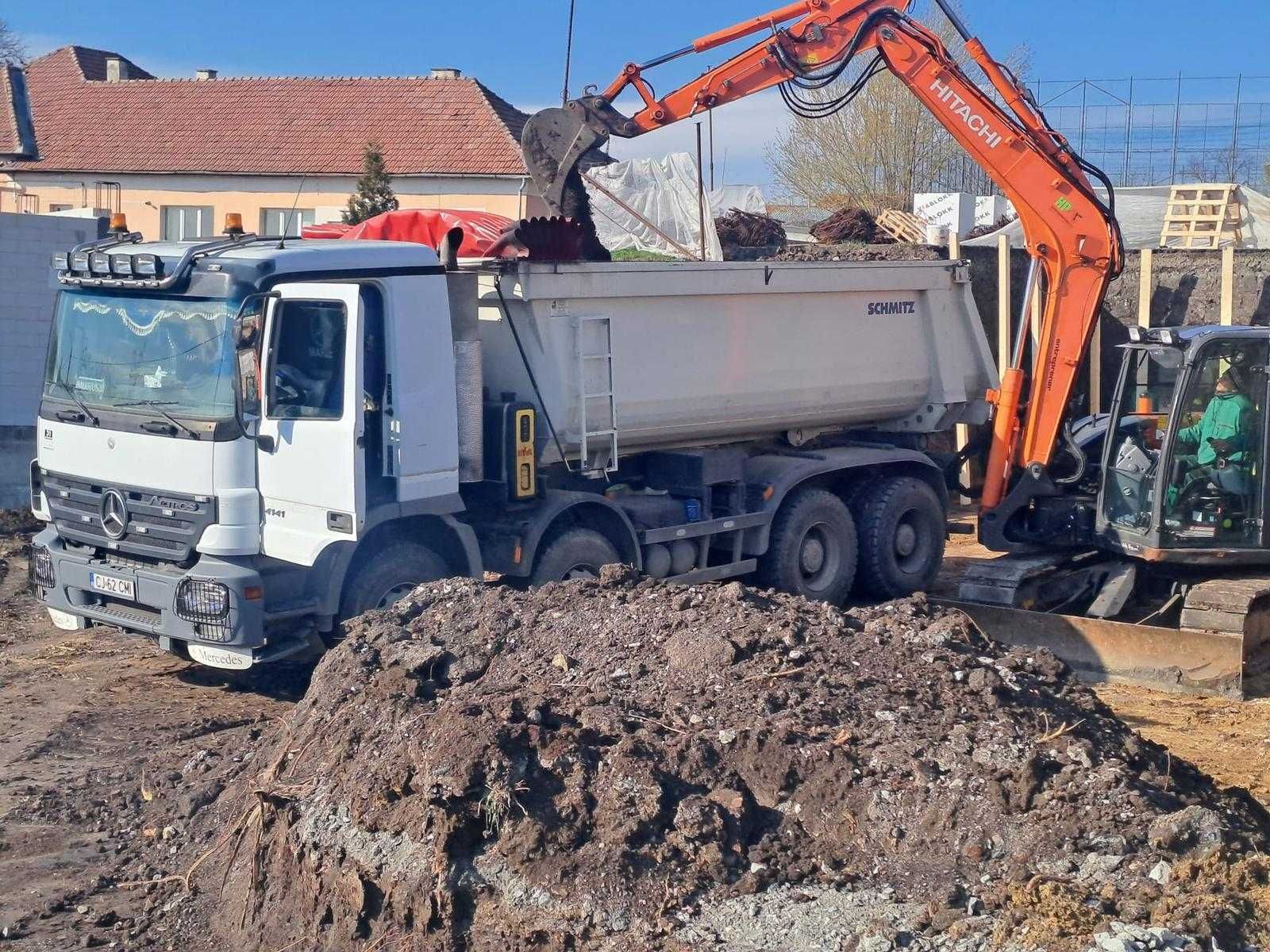 Transport marfă/închiriez bascule Mercedes 8x4 și 18T