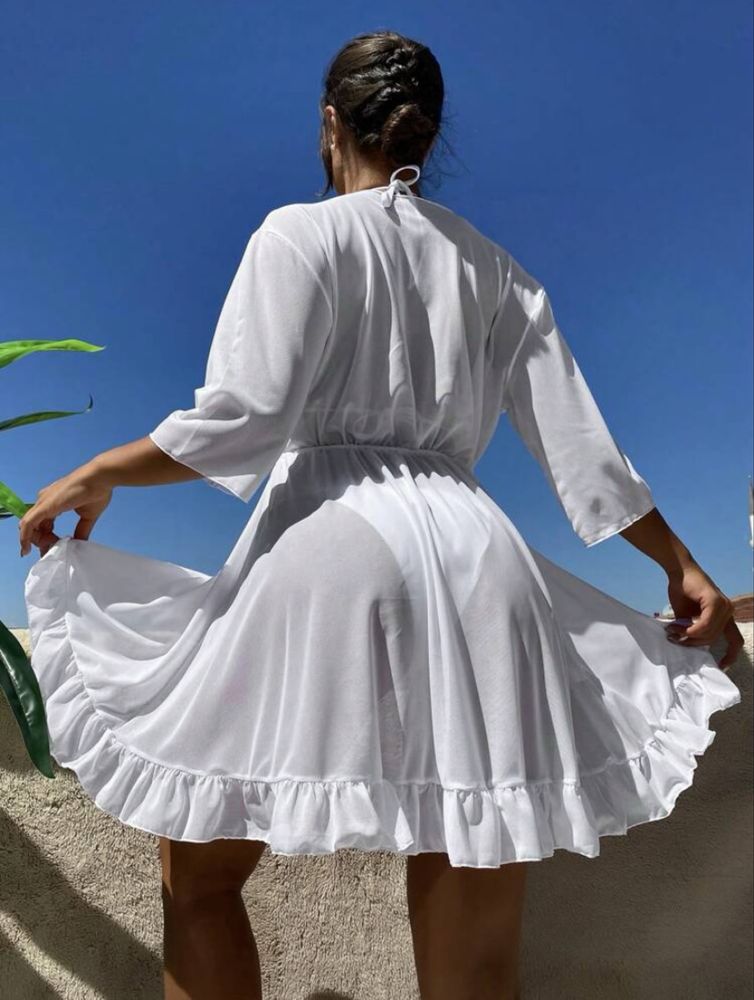 Rochie de plaja alba