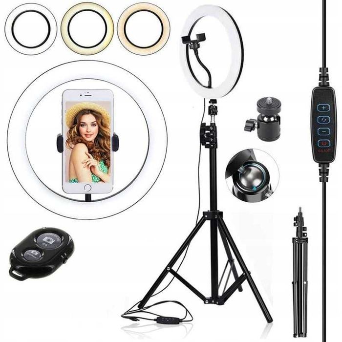 Lampă LED Flippy cu trepied extensibil 210 cm, rotativă 360°, USB 26cm