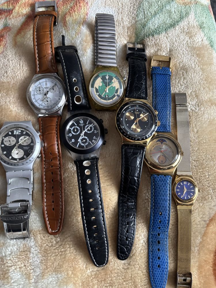 Lot 7 ceasuri swatch chronograph quartz