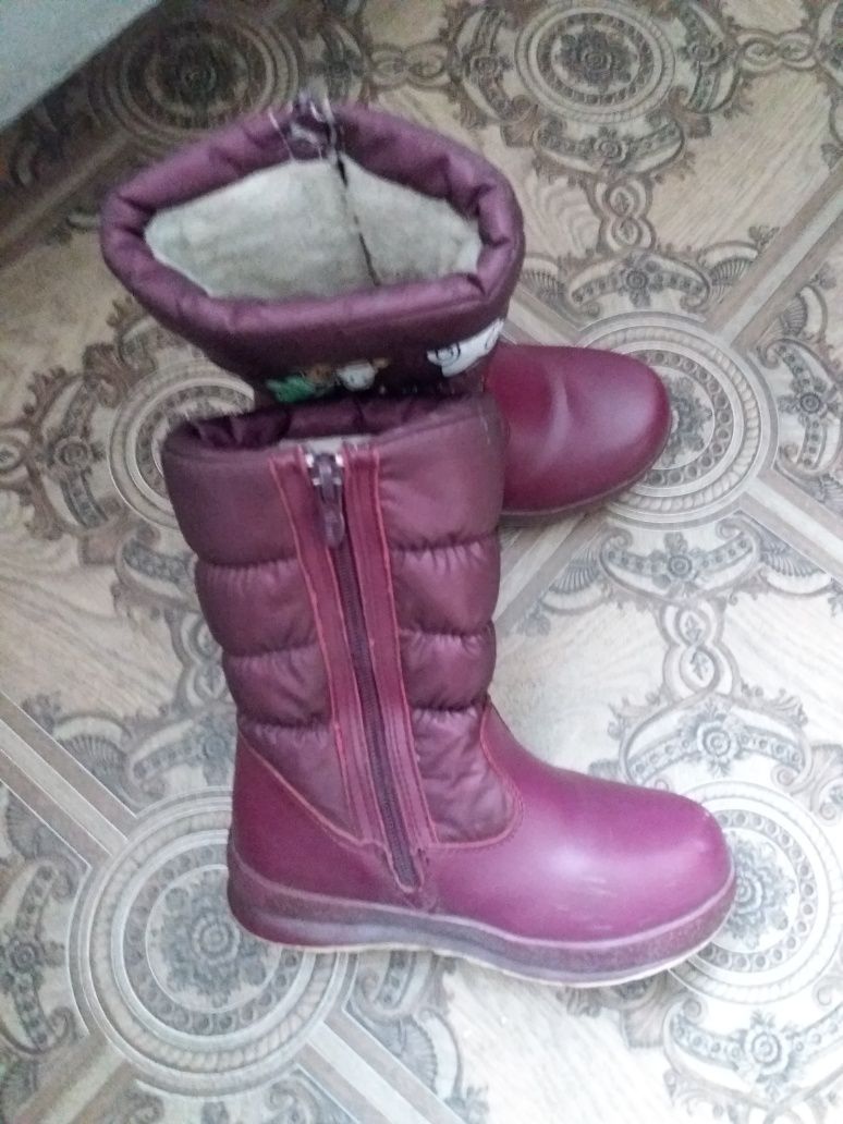 Зимняя обувь сапоги сапожки ботинки 28 размер Натуральный мех