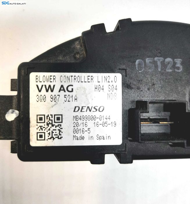 Releu Rezistenta Aeroterma Bord Habitaclu Volkswagen Golf 8 1.0 1.4 1.5 2.0 2020 - Prezent Cod 3Q0907521A [N0253]