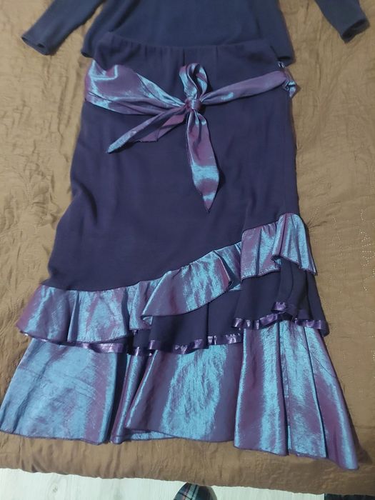 Дамски комплект блуза и пола - Италиански - размер L