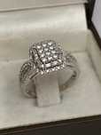 Inel aur alb cu diamante 0.50ct