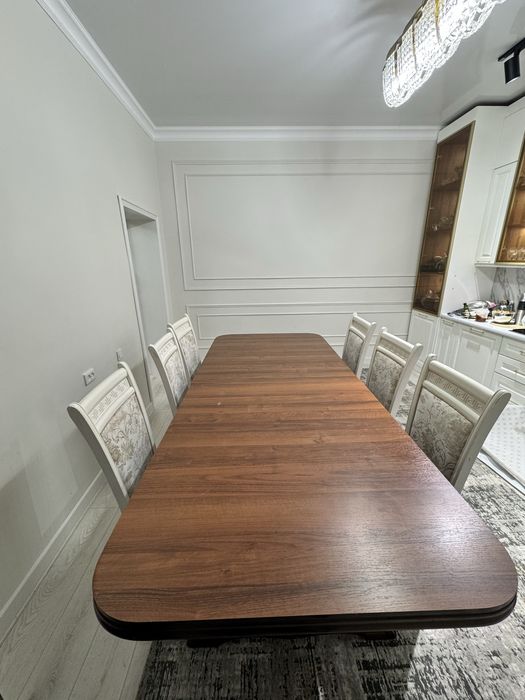 Стол с стульями 10шт