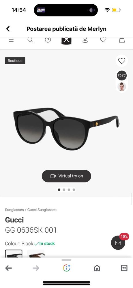 Ochelari Gucci originali