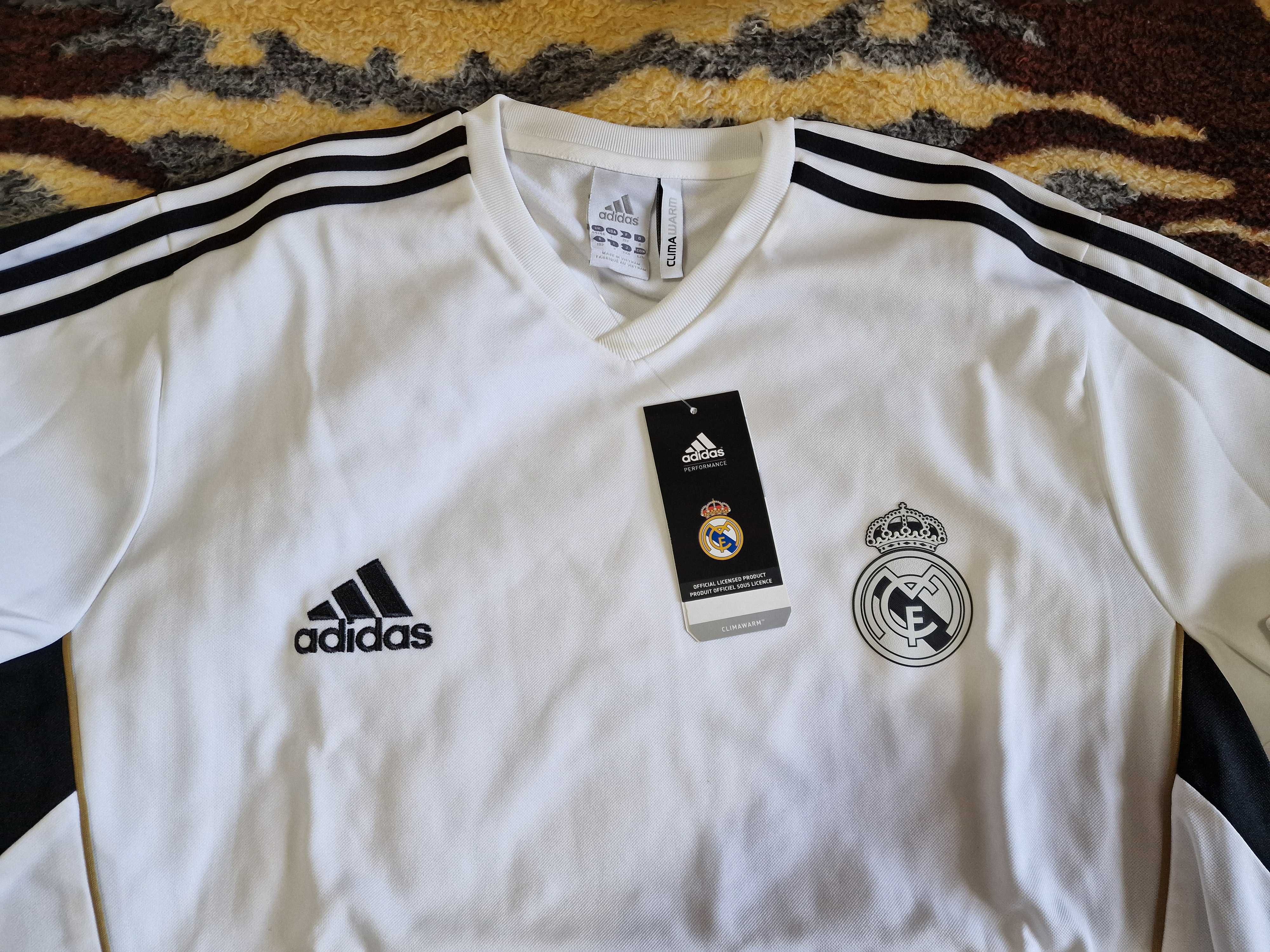 Bluza Real Madrid | Adidas | CLIMA WARM | L | Alb