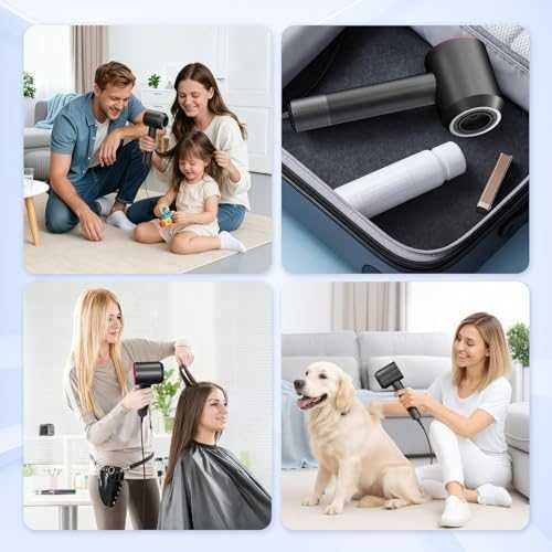 Нов Мощен йонен сешоар 110000RPM 200M йони 3 скорости 4 температури